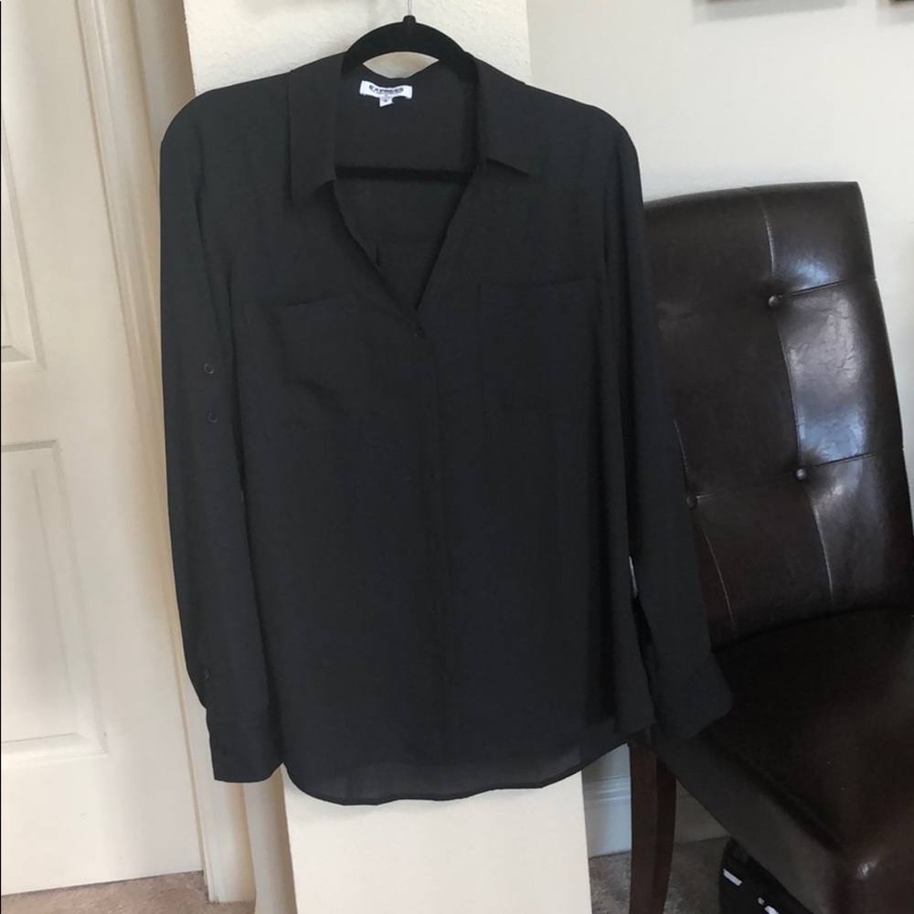 Black button down Express shirt